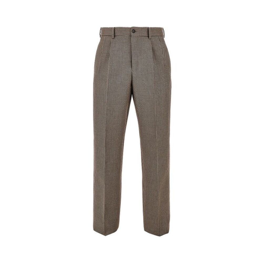 Emporio Armani Men Check Tweed Pants With Darts